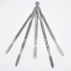 Raspador de mezcla de doble extremo espátulas de acero inoxidable dental antojo - Imagen 1 de 29