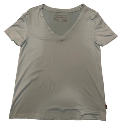 Camiseta Eddie Bauer Mujer XS Cuello en V Activa Manga Corta Azul Top Talla XS Foto 1 de 4
