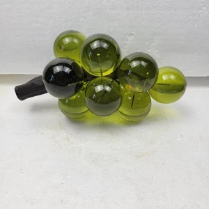 De colección Plástico Acrílico Resina Verde Uvas 8” MCM Decoración del Hogar Retro 12 Uvas en Vid - Imagen 1 de 9
