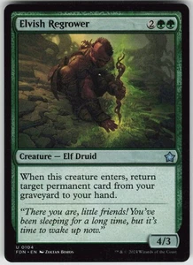 MTG Elvish Regrower 104 Foundations U Normal NM - Bild 1 von 2