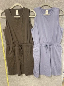 2 Of MEMBER'S MARK DAMEN ÄRMELLOSES TANKKLEID BLAU und schwarz Gr. M - Bild 1 von 6