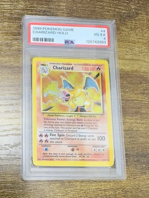 Pokemon Base Set Charizard 4/102 1999 Holo Raro PSA 4 Foto 1 de 2