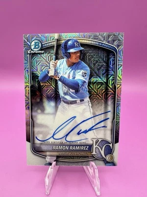 2025 Bowman Chrome - Ramon Ramirez Mojo Refractor Auto #BMA-RR Royals - Image 1 of 2