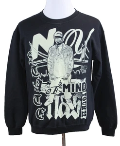 Nas The State of Mind Tour 2022 Black Graphic Print Sweatshirt Pullover Crew M - Picture 1 of 4