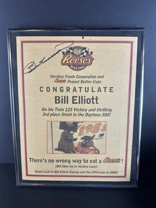 Bill Elliott Signed Reeses Racing Daytona 500 Victory Advertisement Man Cave - Picture 1 of 8
