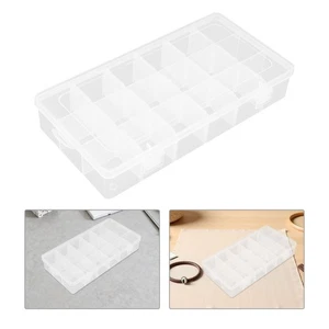  Caja de almacenamiento de componentes transparente de 18 rejillas 6 piezas, organizador divisor extraíble para pequeños - Imagen 1 de 12