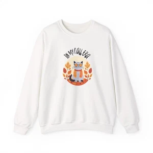 Sweatshirt mit Rundhalsausschnitt, süßes Katzen-Design, gemütliche Modekleidung, Geschenk für Katzenliebhaber - Bild 1 von 7