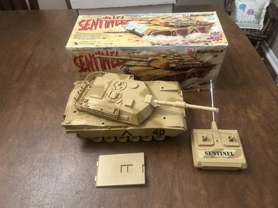 Radio Shack RC Combat Tank ORIGINAL BOX W/ Radio Control Remote Great Condition - Image 1 of 4