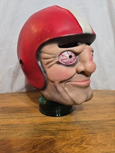 DE COLECCIÓN 1980 DON POST JUGADOR DE FÚTBOL CABEZA COMPLETA MÁSCARA DE LÁTEX OJOS INYECTADOS EN SANGRE Estampado - Imagen 1 de 8