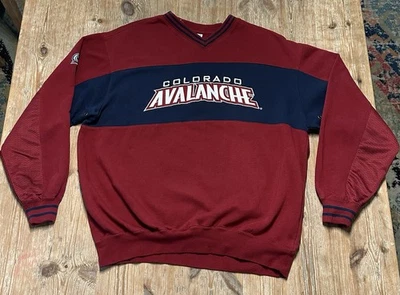 Sudadera De Colección Principios 90’s Colorado Avalanche Lee Sport Hombre’s Grande Hecha en EE. UU. Foto 1 de 4