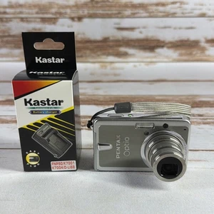 Cámara digital Pentax Optio S10 10 MP 3x zoom plateada con batería y cargador probada - Imagen 1 de 6