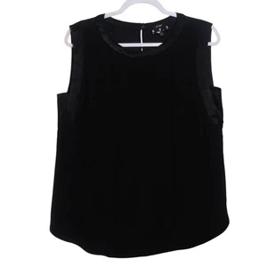 Blusa Lord & Taylor 424 Fifth Elegante Negra Sin Mangas Top Oficina Carrera Talla M - Imagen 1 de 7