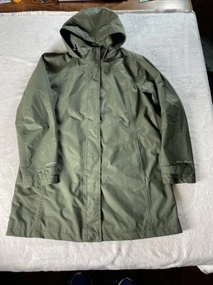 Chaqueta Eddie Bauer X Grande Para Mujer WeatherEdge Verde Embalable Lámina Impermeable con Capucha Foto 1 de 4