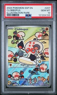 Pokemon Surging Sparks Clobbopus 207  Illustration Rare PSA 10 GEM MINT - Image 1 of 2