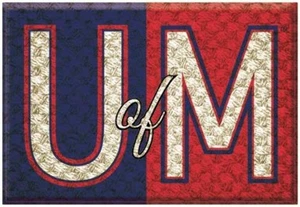 5 Zoll U of M UofM Aufkleber University of Mississippi Ole Miss Logo MS abnehmbare Wa - Bild 1 von 1