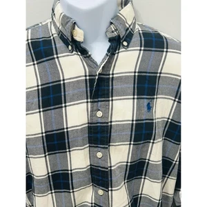Ralph Lauren Blaire Plaid Long Sleeve Button Down Shirt Mens Size M - Picture 1 of 4