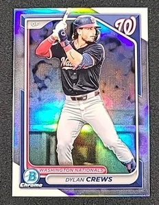 DYLAN CREWS 2024 BOWMAN DRAFT CHROME REFRACTOR Card #BDC-125 - Picture 1 of 4