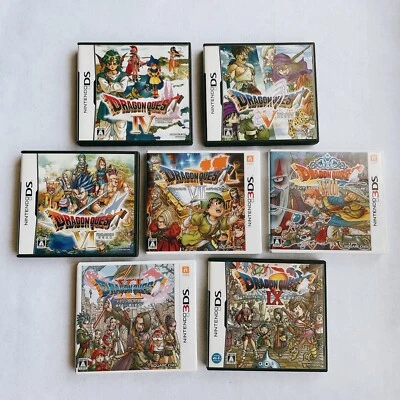 lot7 Dragon Quest 4 5 6 7 8 9 11 Nintendo 3DS NDS Games Square Enix DQ Japanese - Image 1 of 4