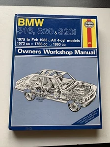 BMW 316, 320, 320i Haynes Betriebsanleitung Werkstatthandbuch 1988 - Bild 1 von 7