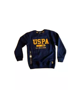 US Polo Assn Boys Long Sleeve Shirt Navy Blue Size S 6/7 NWT - Picture 1 of 6