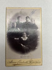 Mini Cabinet Card 4x2 Nelson family. Alma Lindroth Wingaker Sverige, Finland