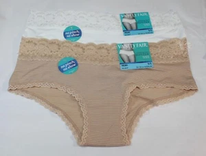 Neu mit Etikett Set/2 Vanity Fair schmeichelhafte Spitze Hipster 18281 weiß rose beige S/5 - Bild 1 von 3