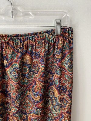 Maxi Falda Hippie Retro Festival Vintage Para Mujer Paisley Poliéster Talla Mediana Foto 1 de 4