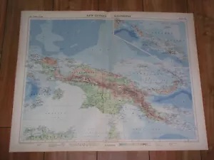 1958 VINTAGE MAP OF PAPUA NEW GUINEA AND SOLOMON ISLANDS / SCALE 1:5,000,000 - Picture 1 of 13
