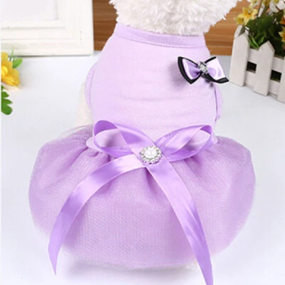 Dog Skirt Pet Dress Cotton Small Dog Princess Dress Chihuahua Puppy Clothes🔥 - Image 1 of 4