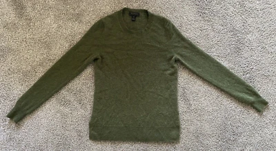 Suéter Saks Fifth Avenue 100 % cachemir para mujer pequeño pequeño S/P verde manga larga Foto 1 de 4