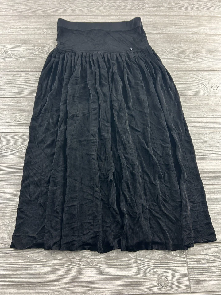 Falda para mujer Crea Concept negra plisada con abertura frontal talla 40 cintura elástica Foto 1 de 4