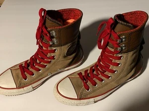 CONVERSE Chuck Taylor Brown Suede Elsie Rolldown X-Hi Shoes 540295C Women's Sz 6 - Picture 1 of 11