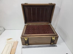 FRANKLIN MINT CENTENNIAL CAR INGOT COLLECTION WOODEN DISPLAY CHEST BOX EMPTY - Picture 1 of 12