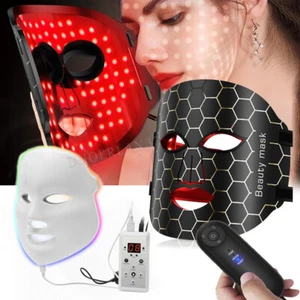 Maschera viso fotonica LED 7 colori terapia della luce ringiovanimento pelle maschera antirughe viso - Foto 1 di 24