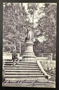 Luxembourg Postcard 1910 Monument of Princess Amalia in Luxembourg to Paris - Bild 1 von 3
