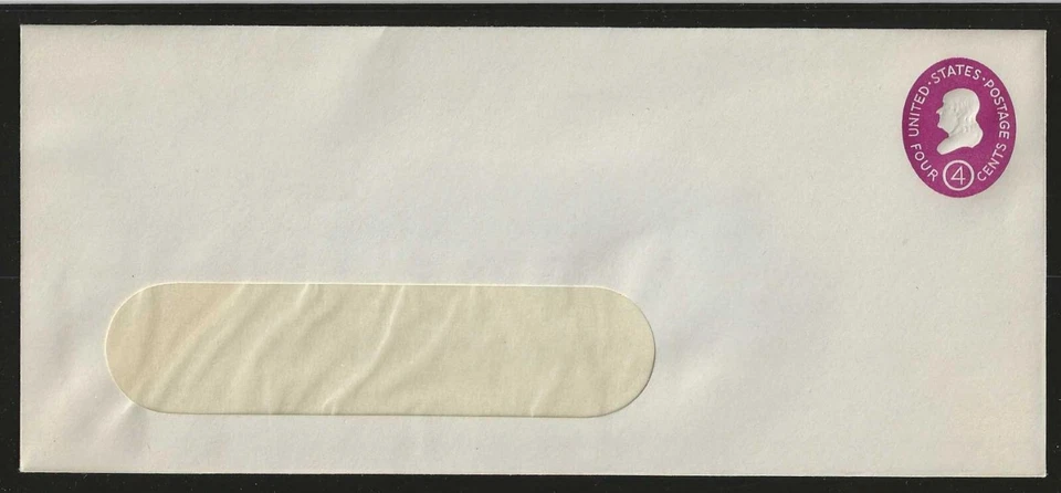 1958 4c FRANKLIN #U536a - UPSS #3394-47 SIZE 21 WINDOW ENVELOPE MINT - Image 1 of 2