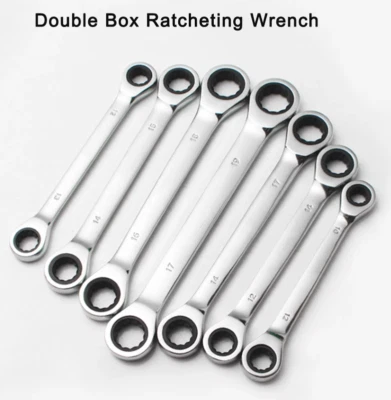 Double Box Ratcheting Wrench Metric  Ratchet Spanner - Image 1 of 4