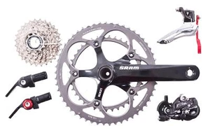 USED SRAM Rival Time Trial/Tri Groupset 2x10 Speed 53/39T 170mm Crankset 11-28T - Picture 1 of 13