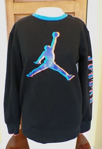 Air Jordan Black Crew Neck Pullover Sweatshirt Youth Size XL 13-15Yrs - Picture 1 of 12