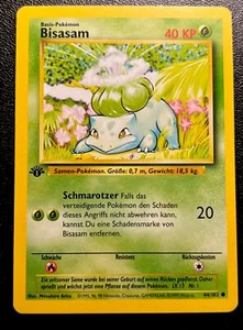 Bisasam Bulbasaur 44/102 NM 1st Edition German Base Set Pokémon Card! - Picture 1 of 2