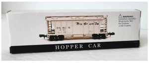 Spur N Rio Grande 2-Bay Covered Hopper #18329 von High Speed Metal Products; Neu in OVP - Bild 1 von 4