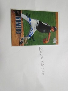 2006 Upper Deck Davis Romero signed Baseball Card 