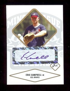 50) ERIC CAMPBELL GCL Braves 2004 *GOLD* AUTOGRAPH RC #'d 01/50 thru 50/50 LOT