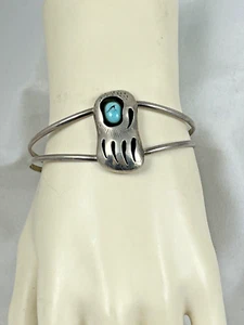 Sterling Silver  Bracelet Earrings  Set  Native American  NA Turquoise - Picture 1 of 9
