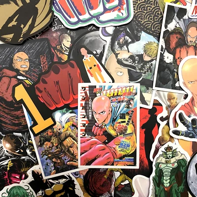 100pc One Punch Man Saitama Laptop Sticker Power Pack - Image 1 of 4