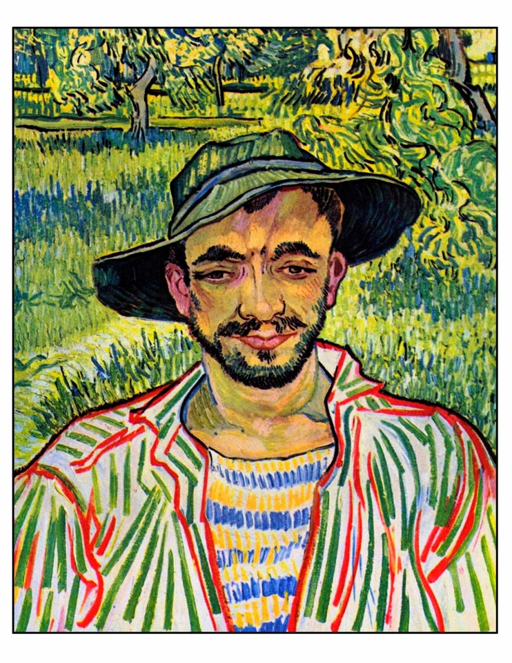 THE FARMER : Reproduction Art Print. Vincent Van Gogh. Popular Famous Painting - Image 1 of 1