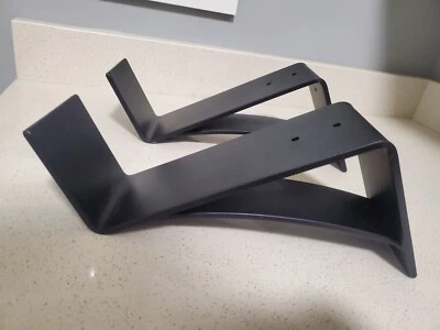 Кронштейн для каминной полки черный со стальным покрытием от Farmhouse Industrial Co 10x4x6 - Изображение 1 из 4