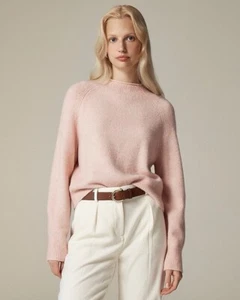 J.Crew XS Rollneck Sweater in Supersoft Yarn Hthr Pale Powder Pink NWT - Picture 1 of 4