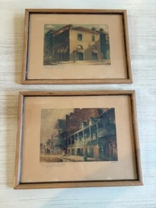 MADAME JOHN'S LEGACY French Quarter N Orleans & Masperos Austausch Litho Druck - Bild 1 von 5