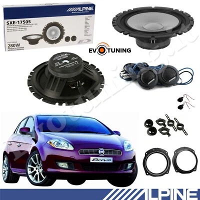 Kit 4 Haut-Parleurs Alpine Avant 2 Woofers + 2 Tweeters Pour Fiat Bravo II - Photo 1/4